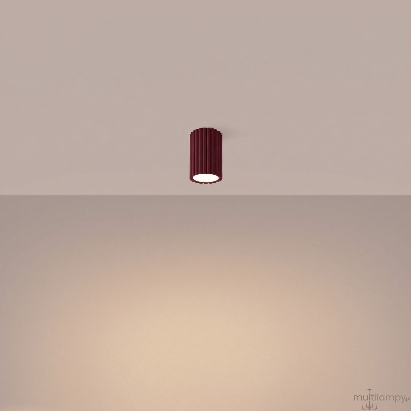 Karbon 10 lampa sufitowa GU10 burgund SL.1917