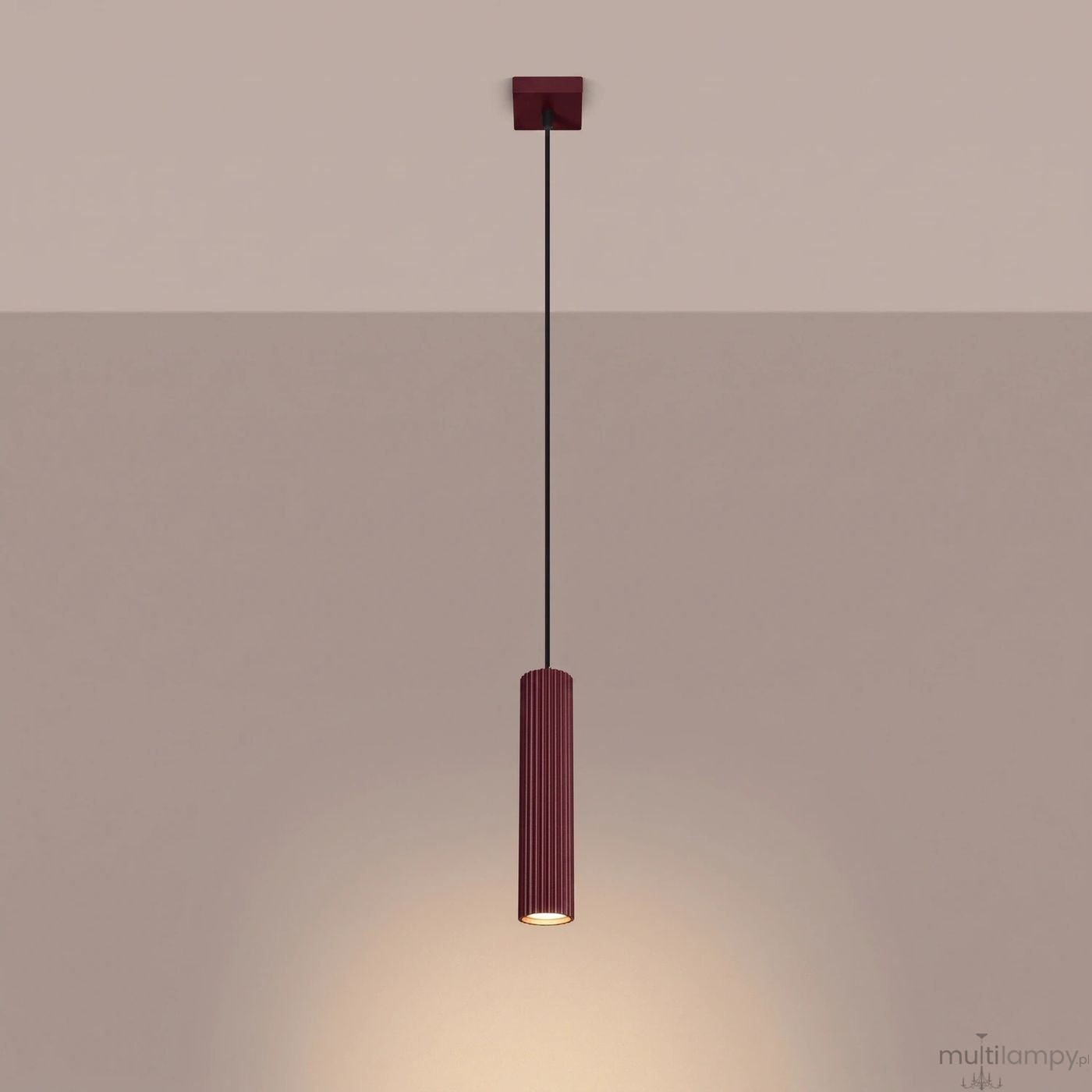 Karbon 1 lampa wisząca GU10 burgund SL.1918