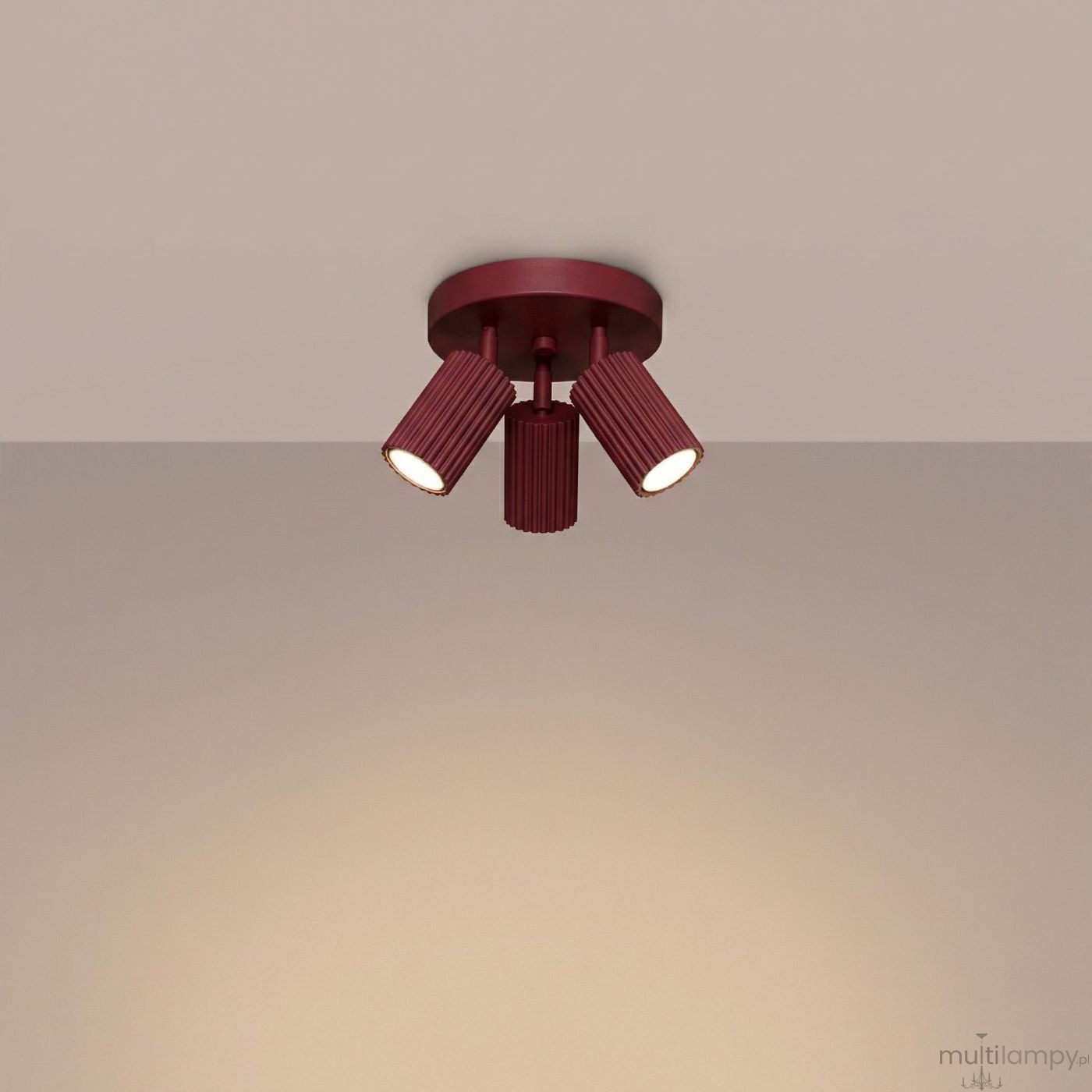 Karbon lampa sufitowa spot 3xGU10 burgund SL.1928