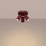 Karbon lampa sufitowa spot 3xGU10 burgund SL.1928