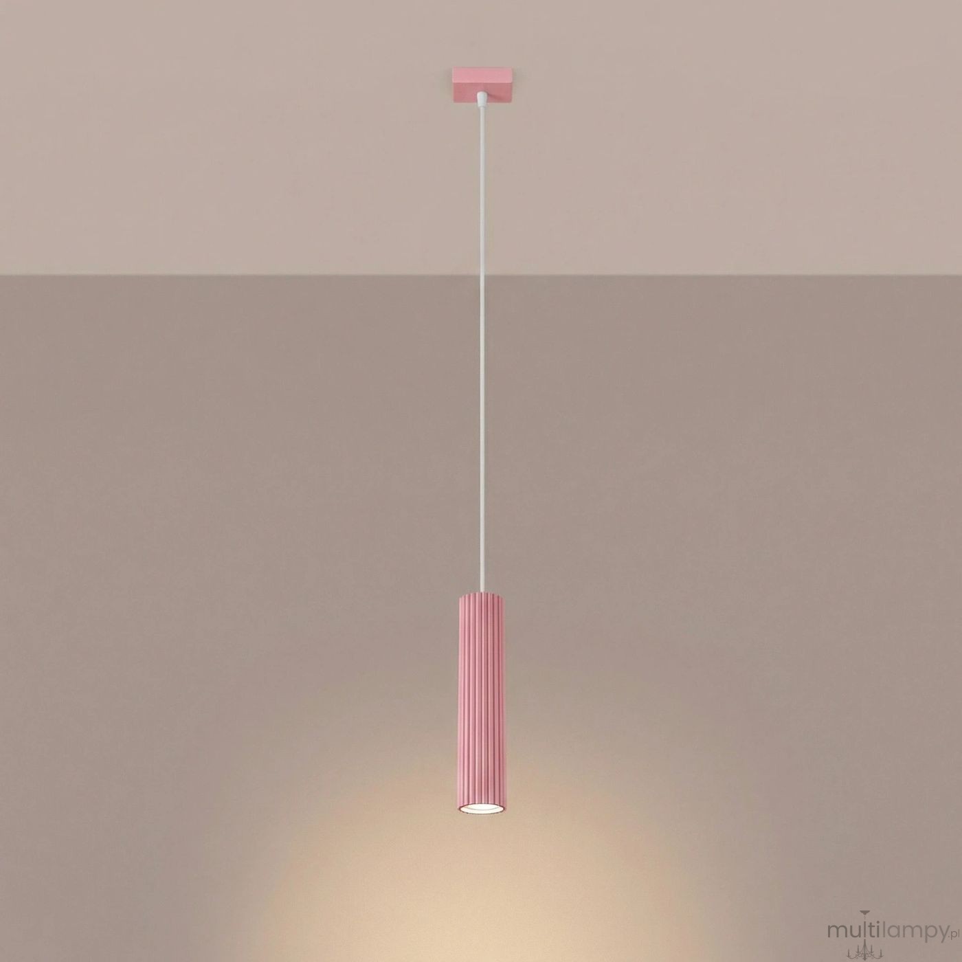 Karbon 1 lampa wisząca GU10 różowa SL.1931