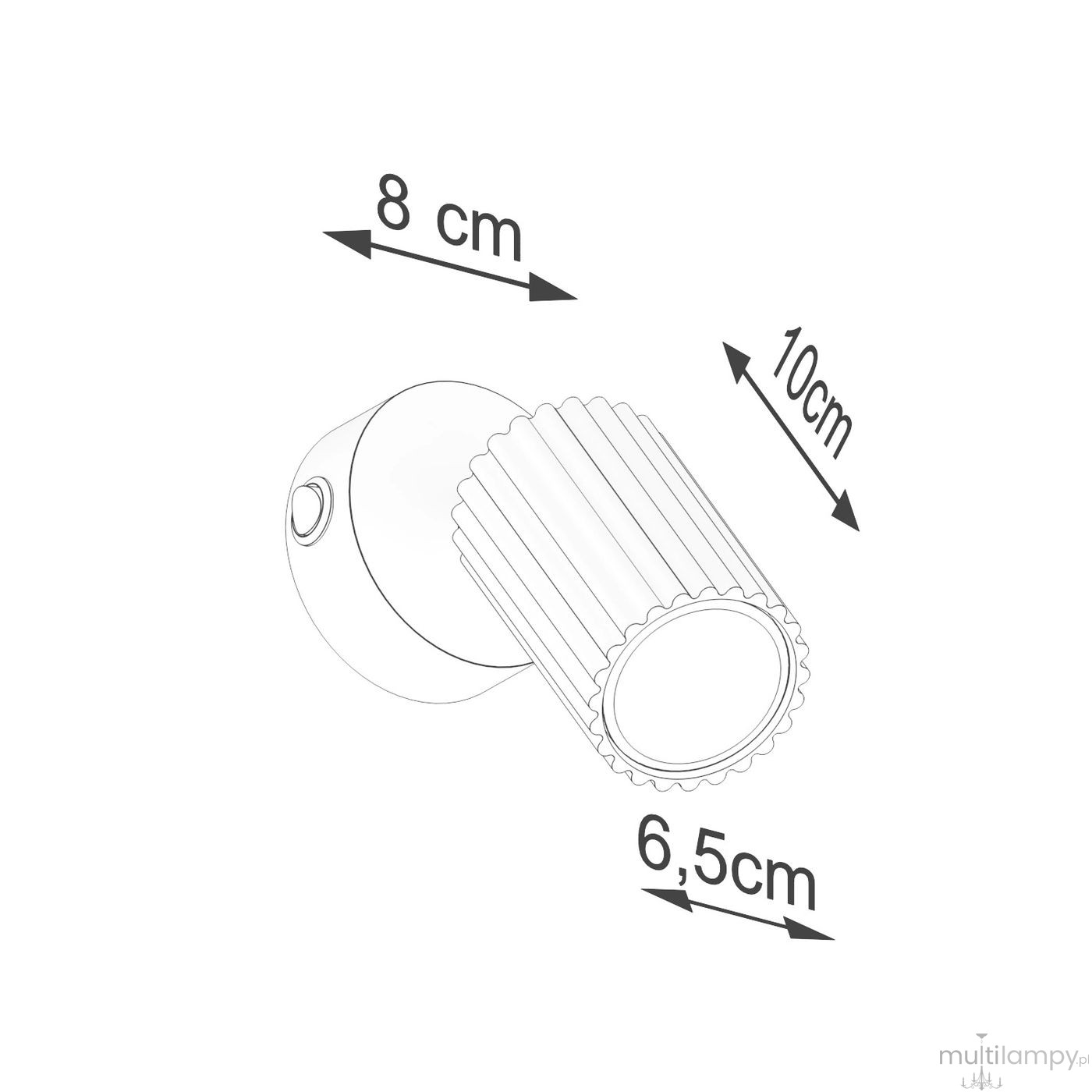 Karbon kinkiet spot z włącznikiem GU10 ultramaryna SL.2319