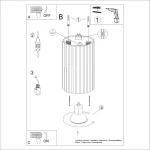 Karbon 10 lampa sufitowa 1xGU10 czerwona SL.2330