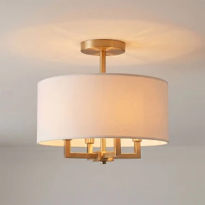 Lille lampa sufitowa 4xE14 mosiądz/biały C04913BR