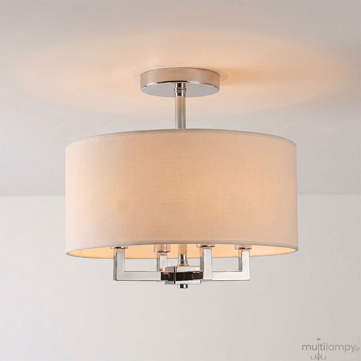 Lille lampa sufitowa 4xE14 nikiel/biały C04944NI