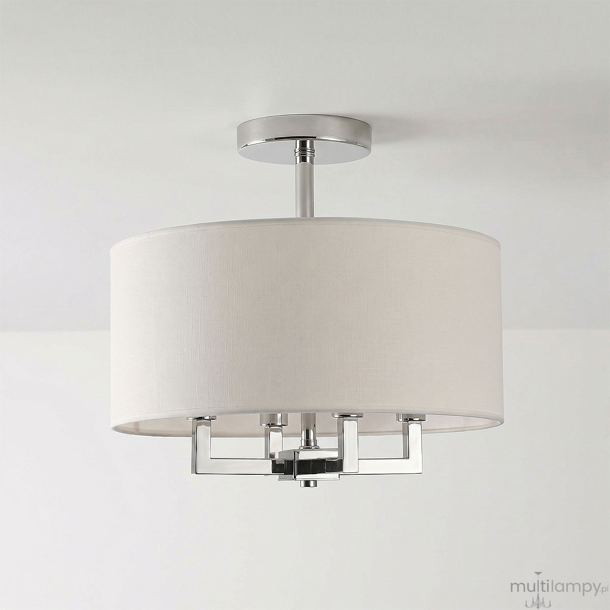 Lille lampa sufitowa 4xE14 nikiel/biały C04944NI