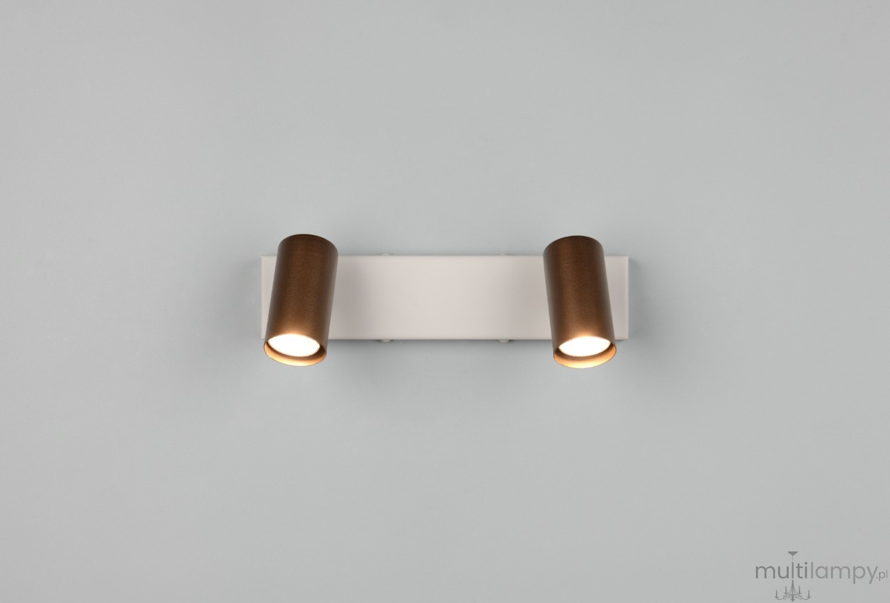 Taryn lampa sufitowa spot 2xGU10 szara kawowa R86852065