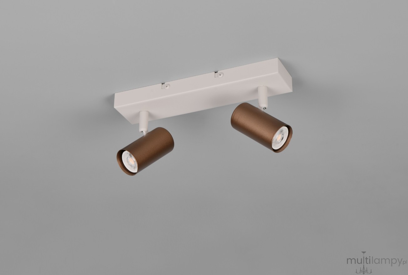 Taryn lampa sufitowa spot 2xGU10 szara kawowa R86852065