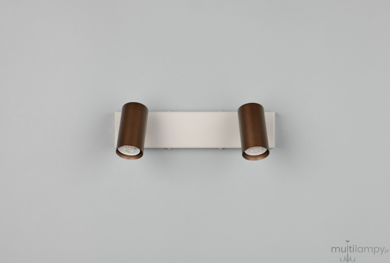 Taryn lampa sufitowa spot 2xGU10 szara kawowa R86852065