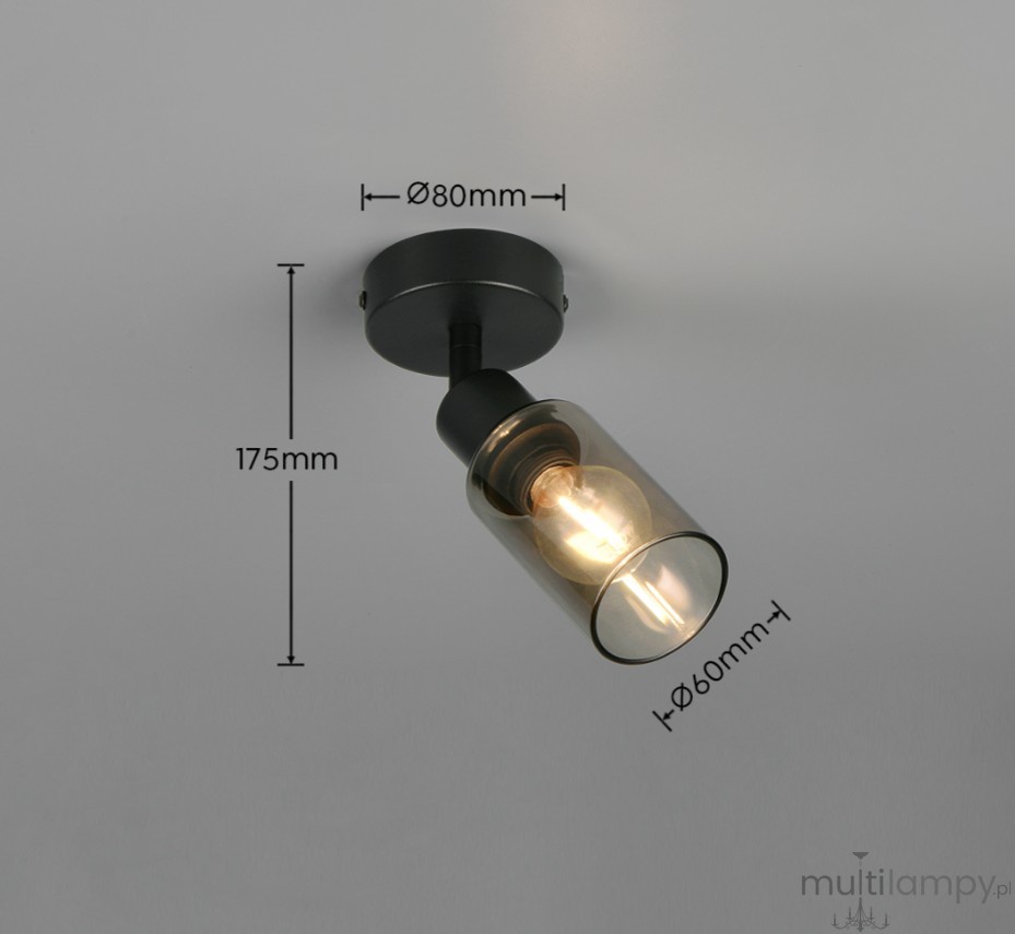 Mars kinkiet spot E14 czarny R80011032