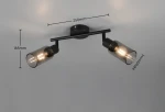 Mars lampa sufitowa spot 2xE14 czarna R80012032