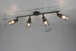 Mars lampa sufitowa spot 4xE14 czarna R80014032