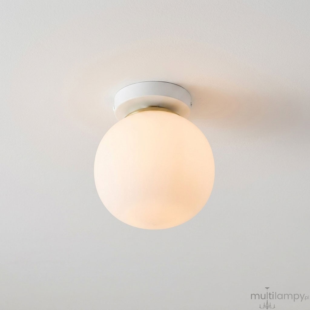 Bali lampa sufitowa E27 biała złota
