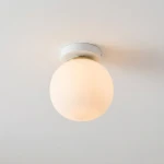 Bali lampa sufitowa E27 biała złota