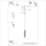 Karbon 1 lampa wisząca GU10 szałwia SL.2333