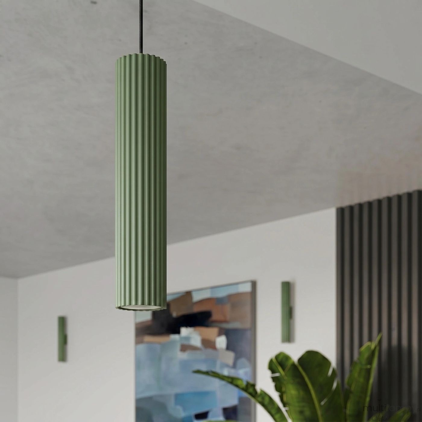 Karbon 1 lampa wisząca GU10 szałwia SL.2333