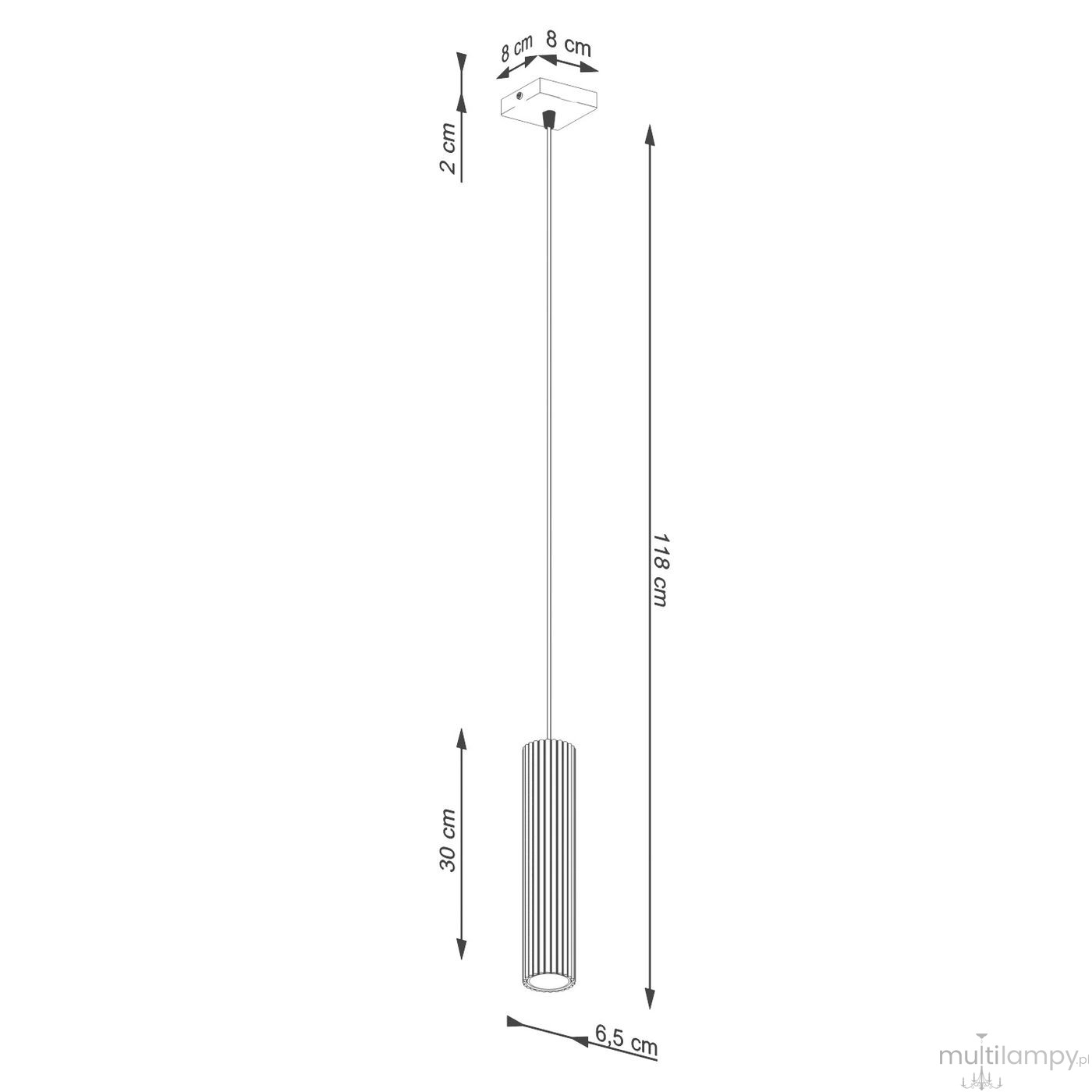 Karbon 1 lampa wisząca GU10 żółta SL.2334