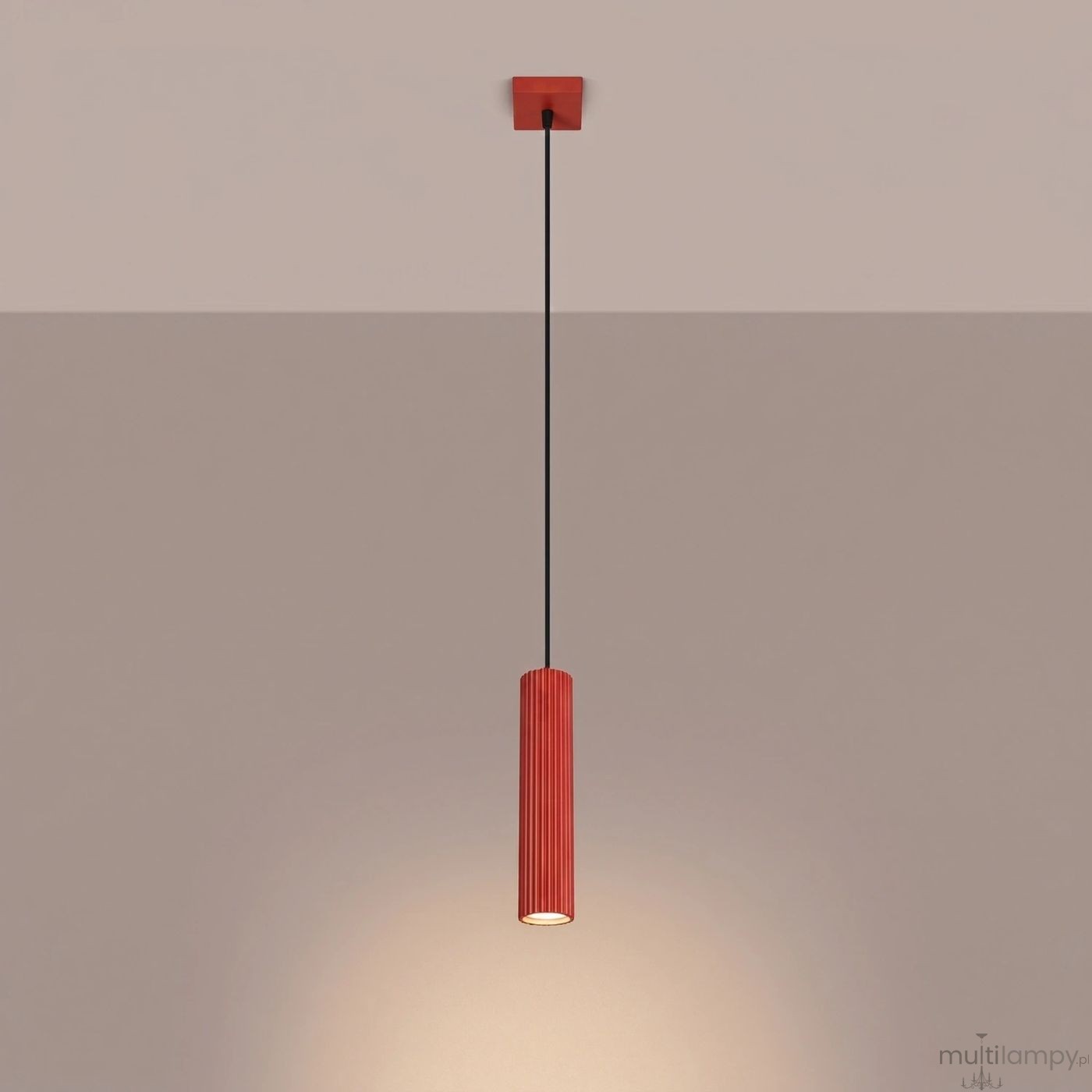 Karbon 1 lampa wisząca GU10 czerwona SL.2335