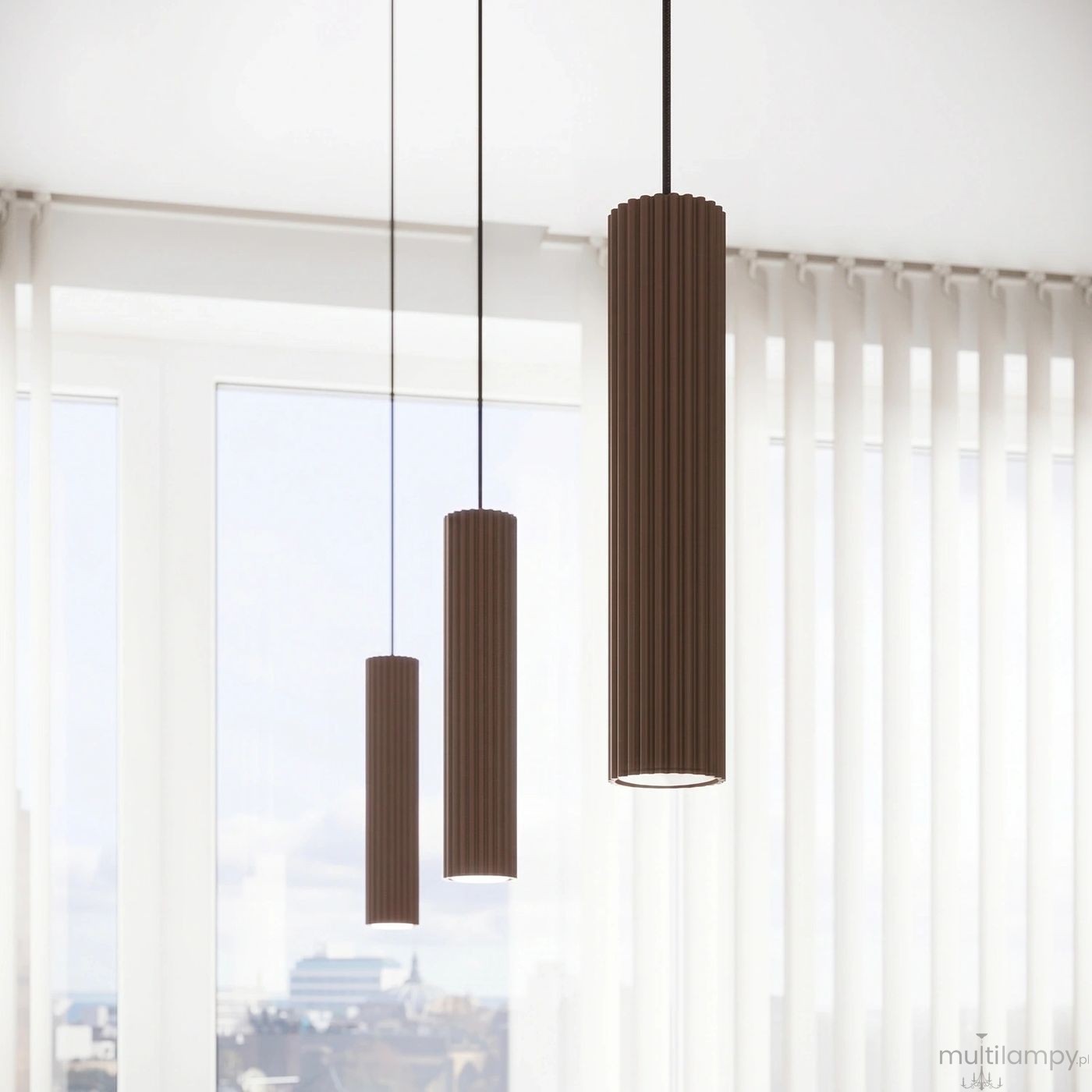 Karbon 1 lampa wisząca GU10 brązowa SL.2336