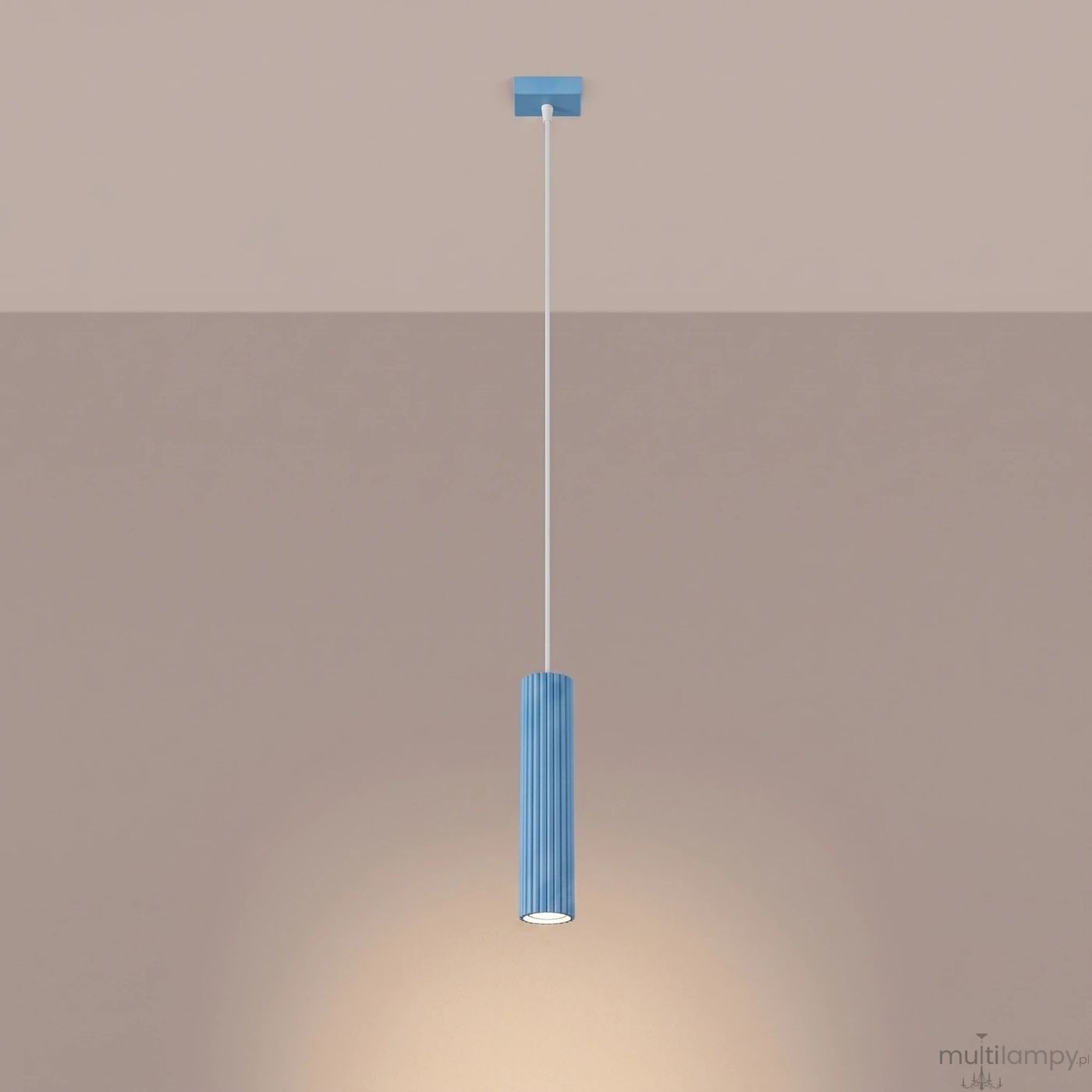 Karbon 1 lampa wisząca GU10 błękitna SL.2337