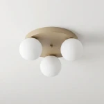 Bali lampa sufitowa 3xE27 beżowa złota