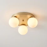 Bali lampa sufitowa 3xE27 beżowa złota