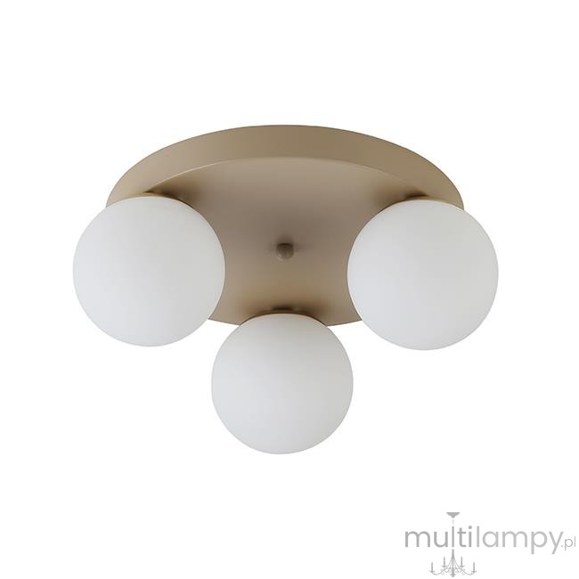 Bali lampa sufitowa 3xE27 beżowa złota