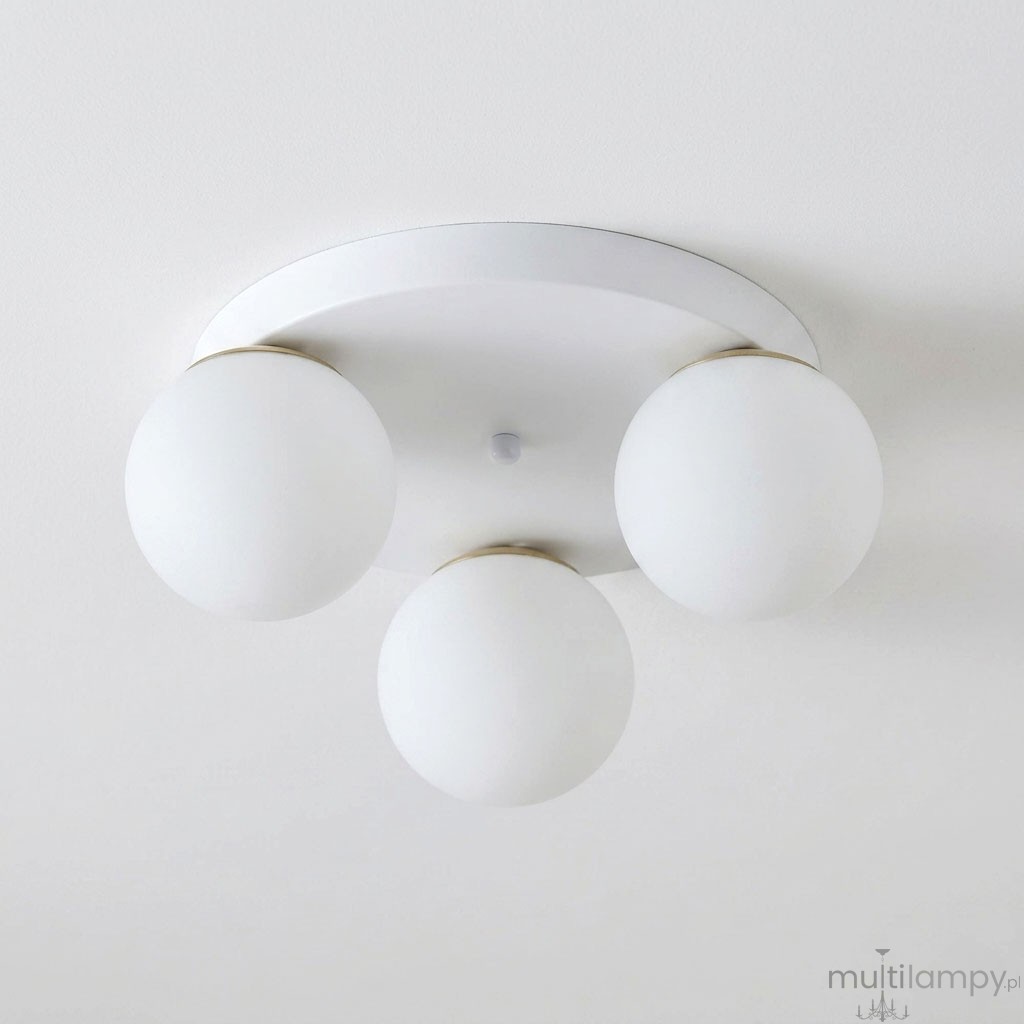 Bali lampa sufitowa 3xE27 biała złota