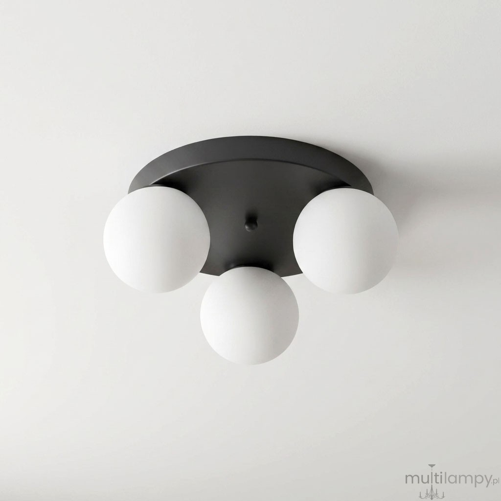 Bali lampa sufitowa 3xE27 czarna