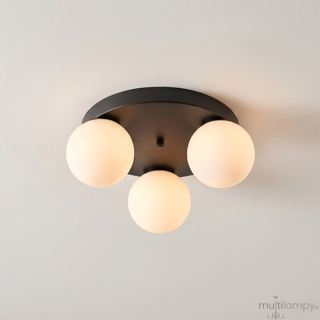 Bali lampa sufitowa 3xE27 czarna