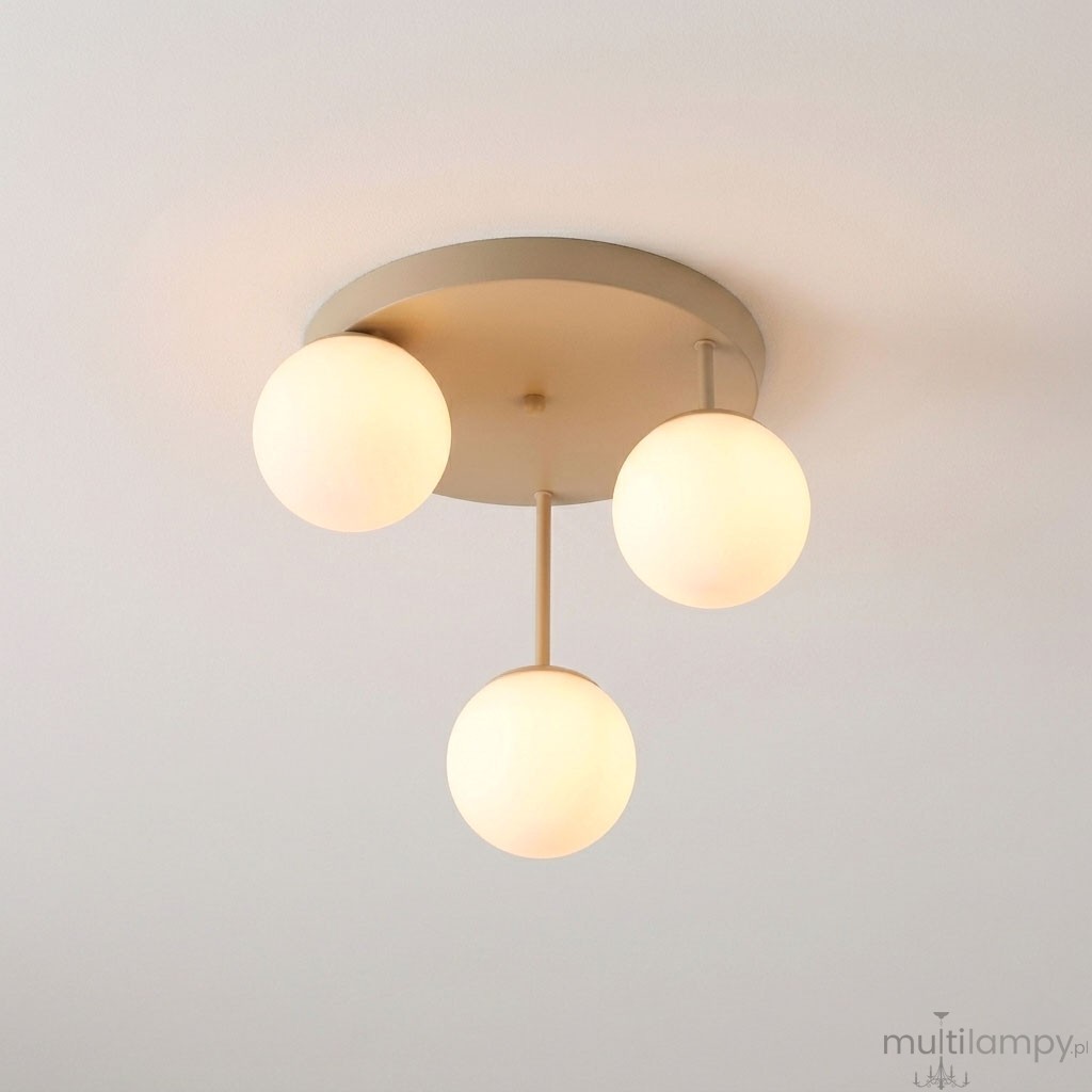 Bali 2 lampa sufitowa 3xE27 beżowa złota
