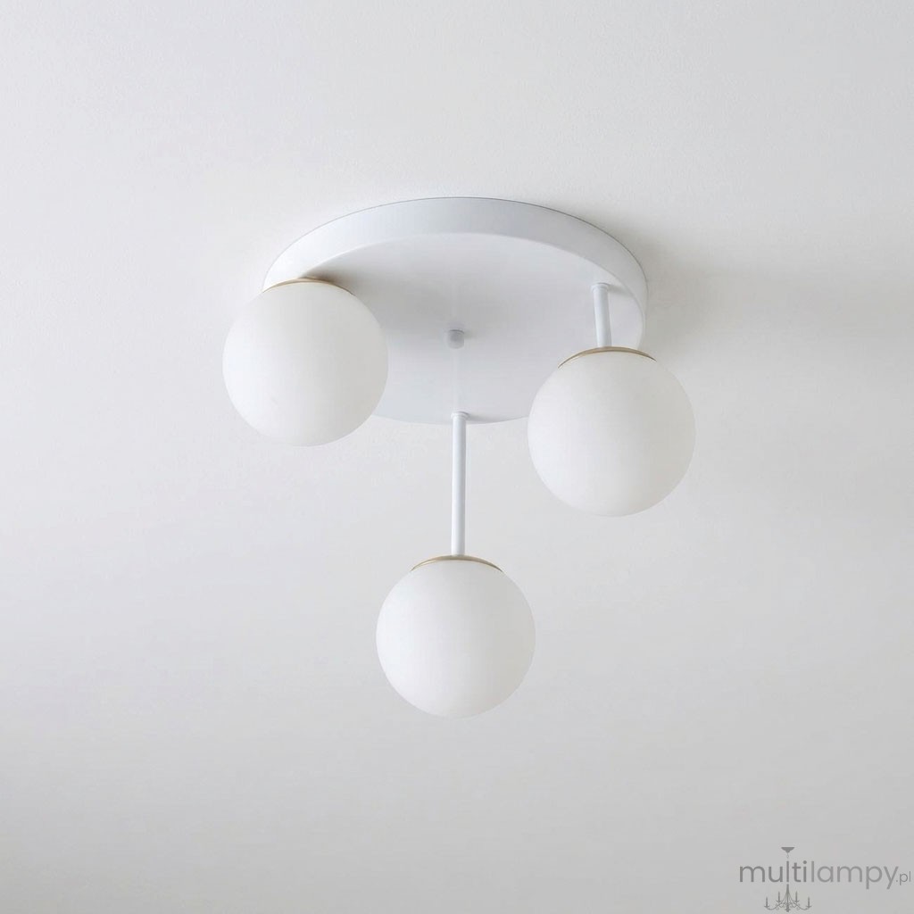 Bali 2 lampa sufitowa 3xE27 biała złota