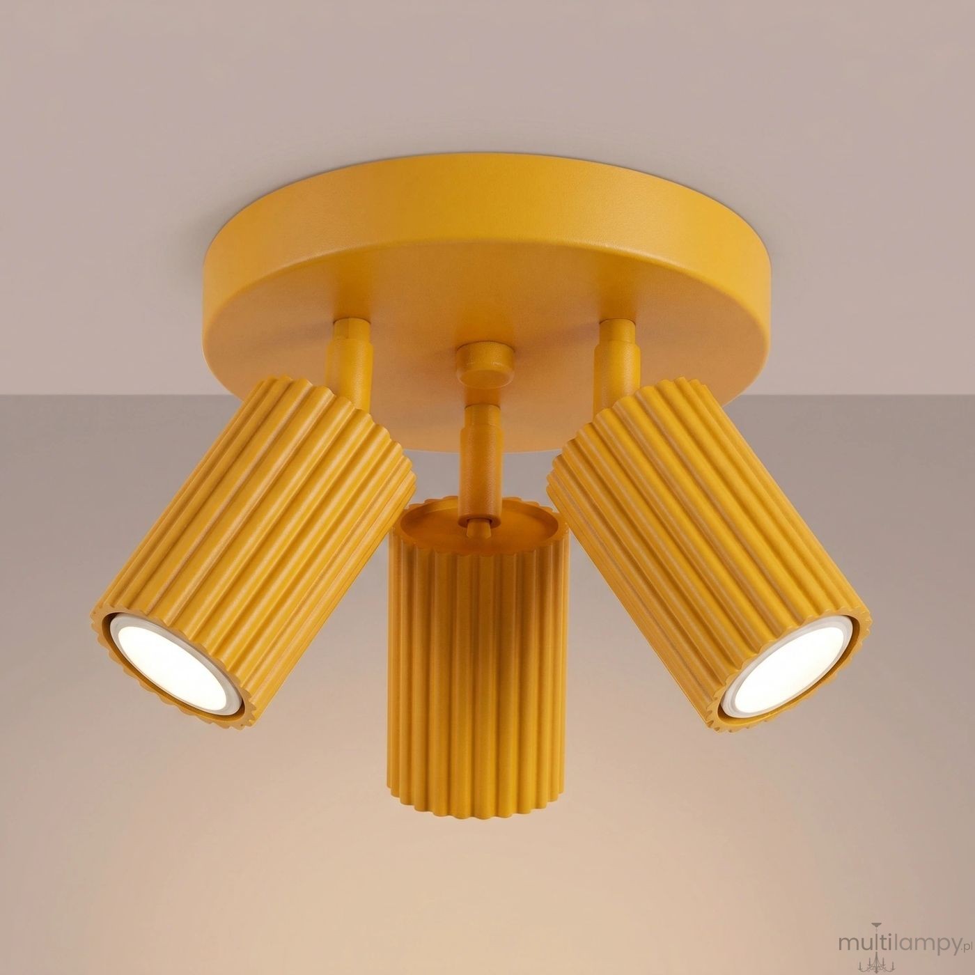 Karbon lampa sufitowa spot 3xGU10 żółta SL.2360