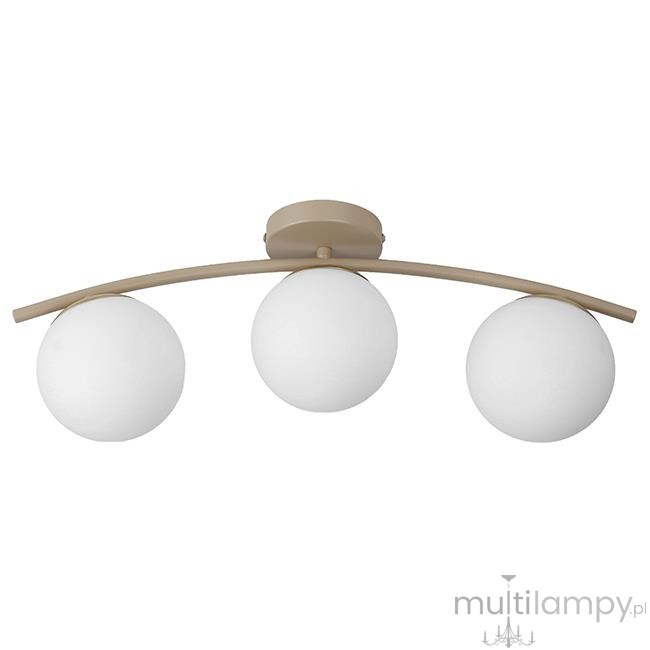 Bali 3 lampa sufitowa 3xE27 beżowa złota