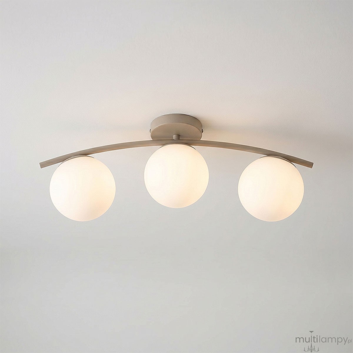 Bali 3 lampa sufitowa 3xE27 beżowa złota