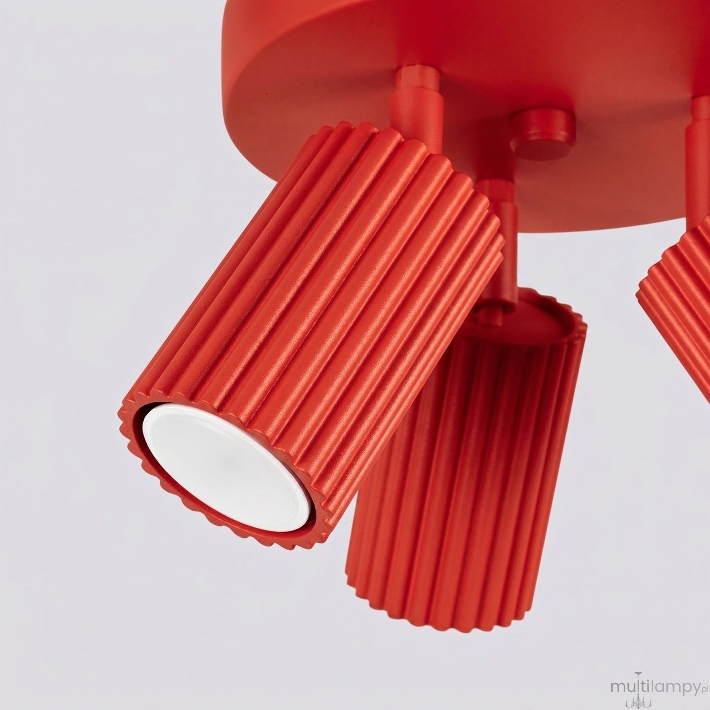 Karbon lampa sufitowa spot 3xGU10 czerwona SL.2367