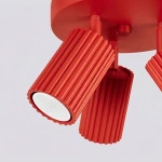 Karbon lampa sufitowa spot 3xGU10 czerwona SL.2367