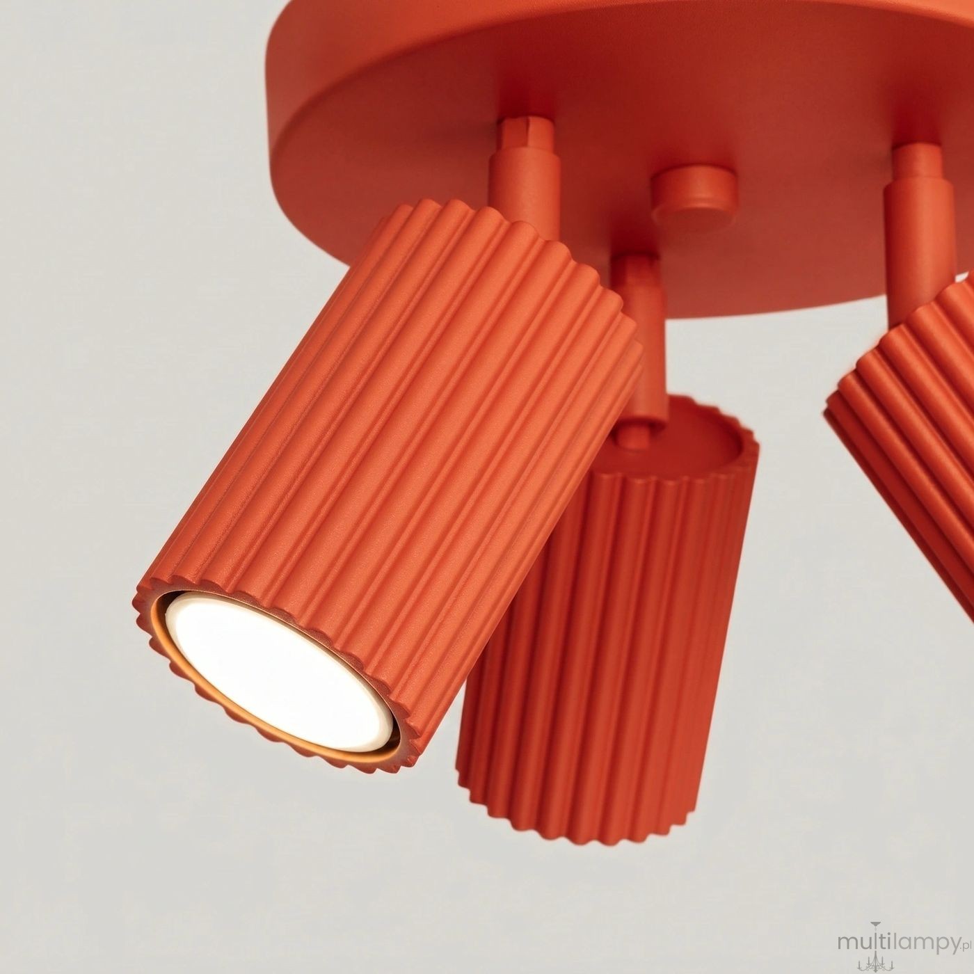 Karbon lampa sufitowa spot 3xGU10 czerwona SL.2367
