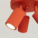 Karbon lampa sufitowa spot 3xGU10 czerwona SL.2367