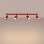 Karbon L lampa sufitowa spot 4xGU10 czerwona SL.2368