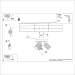Karbon lampa sufitowa spot 3xGU10 brązowa SL.2374