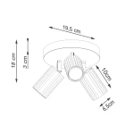 Karbon lampa sufitowa spot 3xGU10 brązowa SL.2374