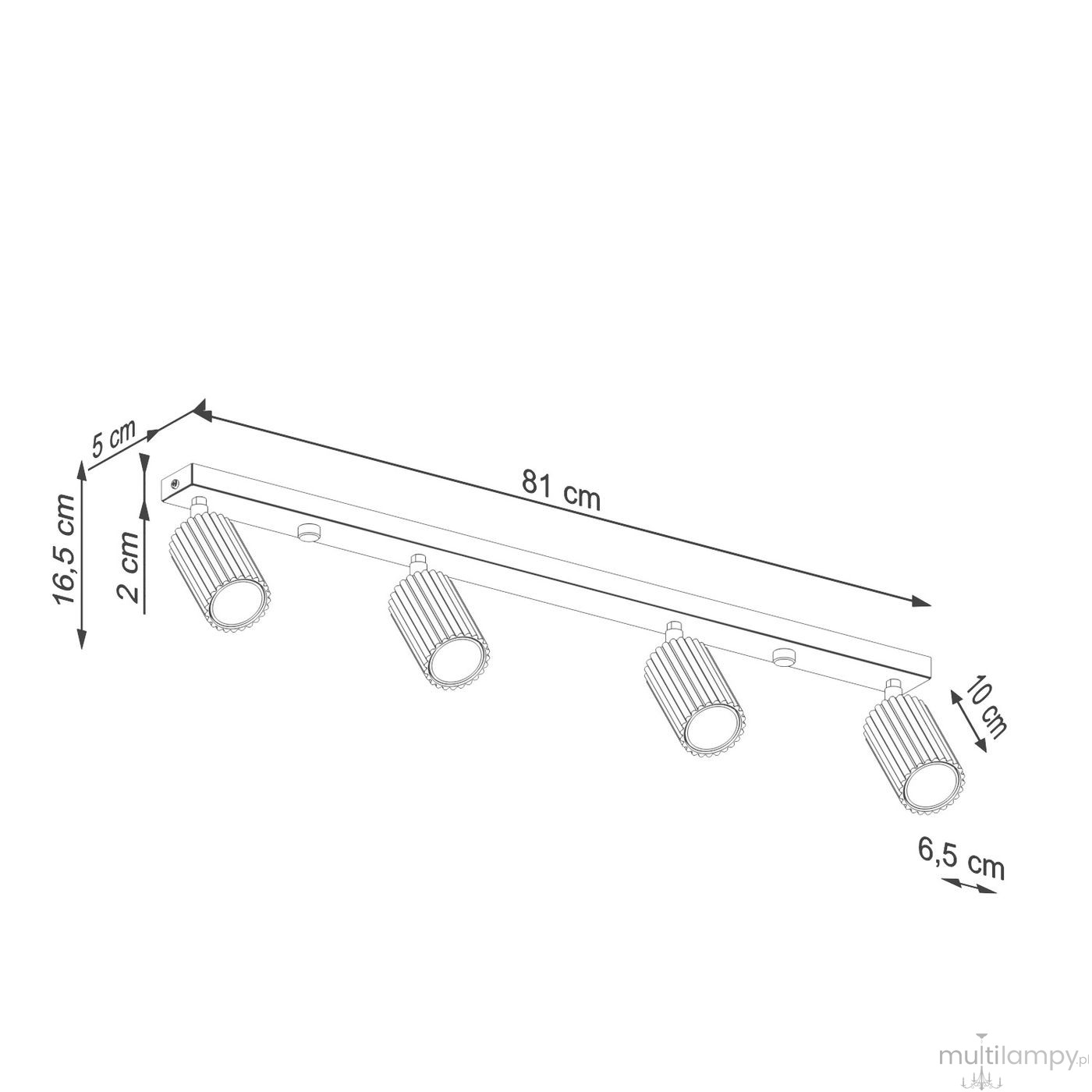 Karbon L lampa sufitowa spot 4xGU10 brązowa SL.2375