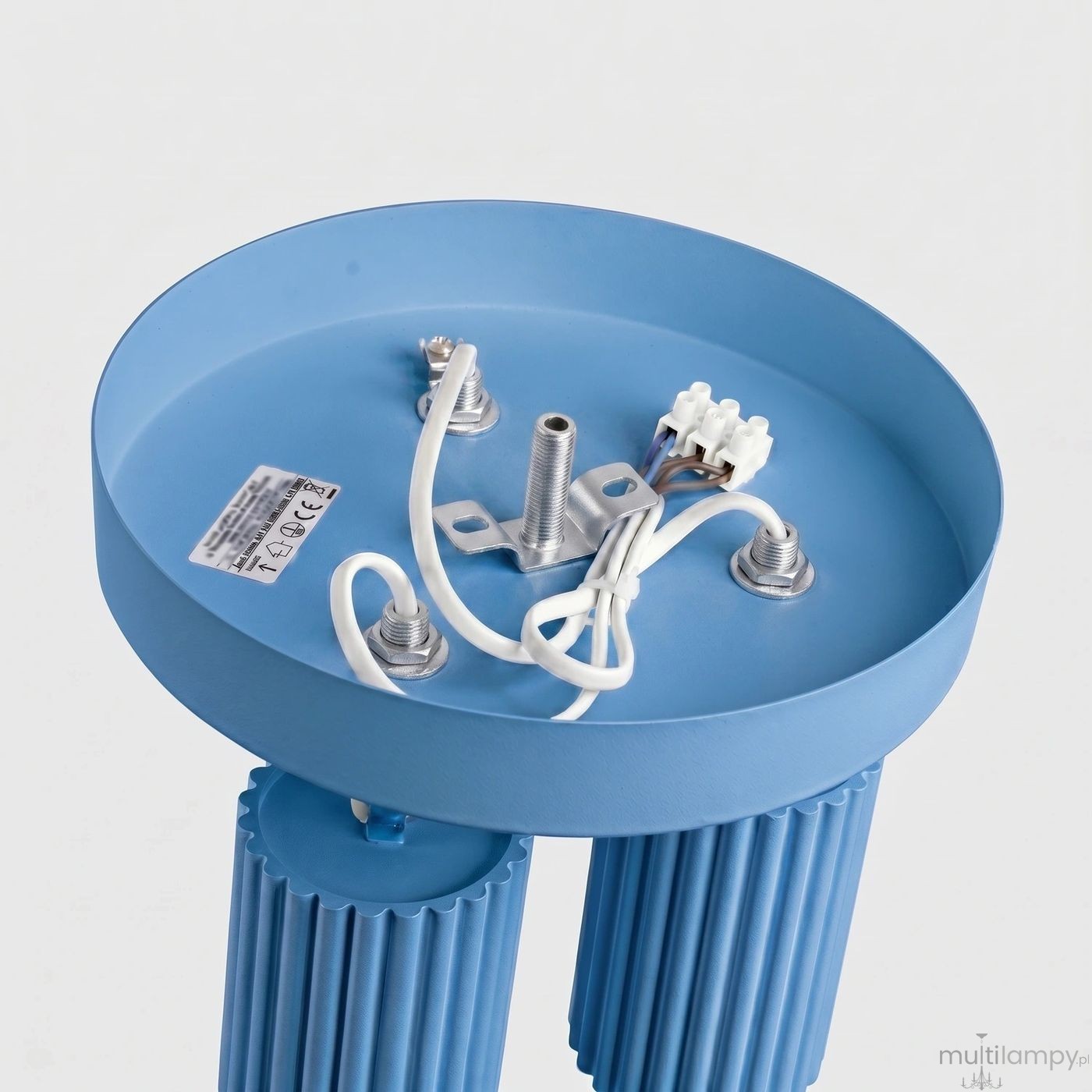 Karbon lampa sufitowa spot 3xGU10 błękitna SL.2381