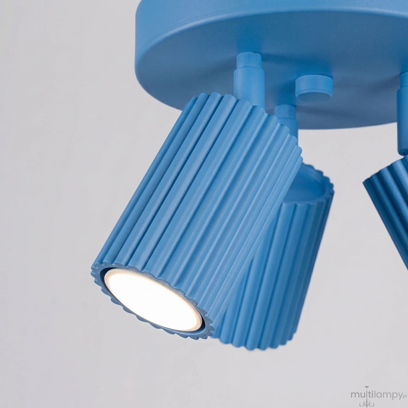 Karbon lampa sufitowa spot 3xGU10 błękitna SL.2381