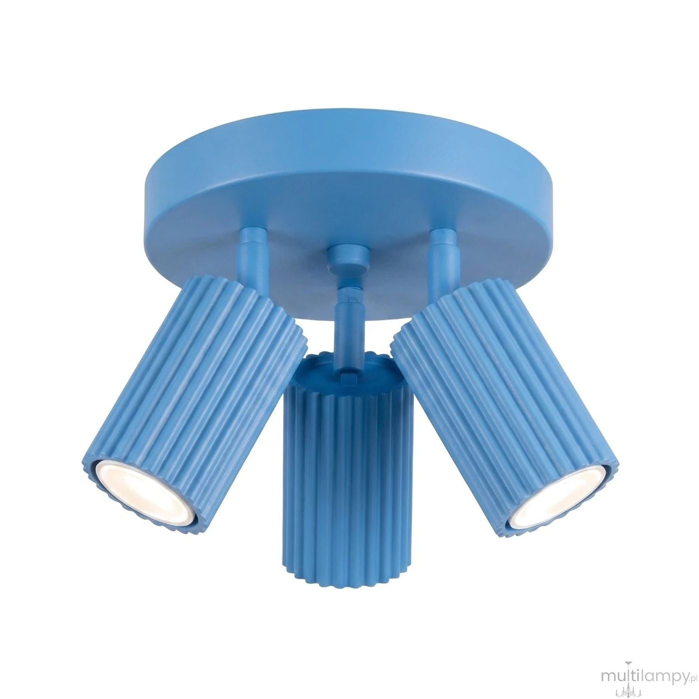 Karbon lampa sufitowa spot 3xGU10 błękitna SL.2381