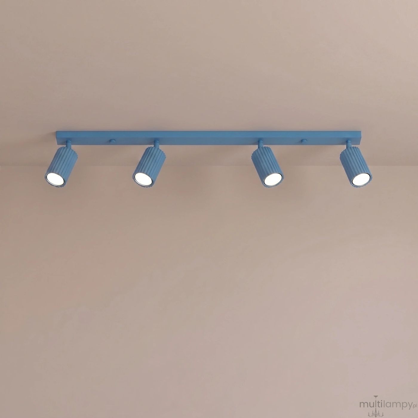 Karbon L lampa sufitowa spot 4xGU10 błękitna SL.2382