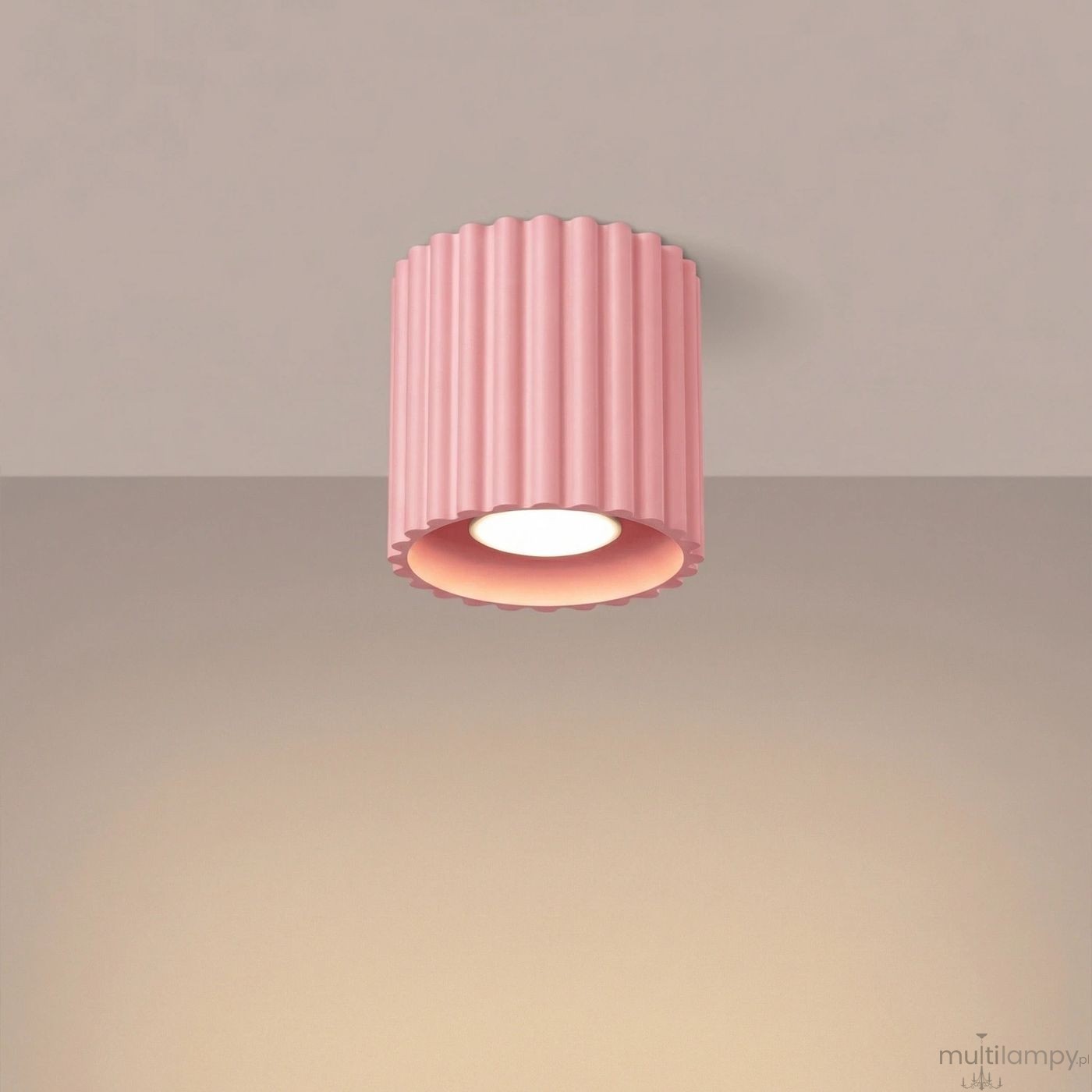 Aura lampa sufitowa GU10 różowa SL.2403