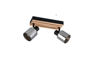 Travia lampa sufitowa spot 2xE14 czarna R86532032