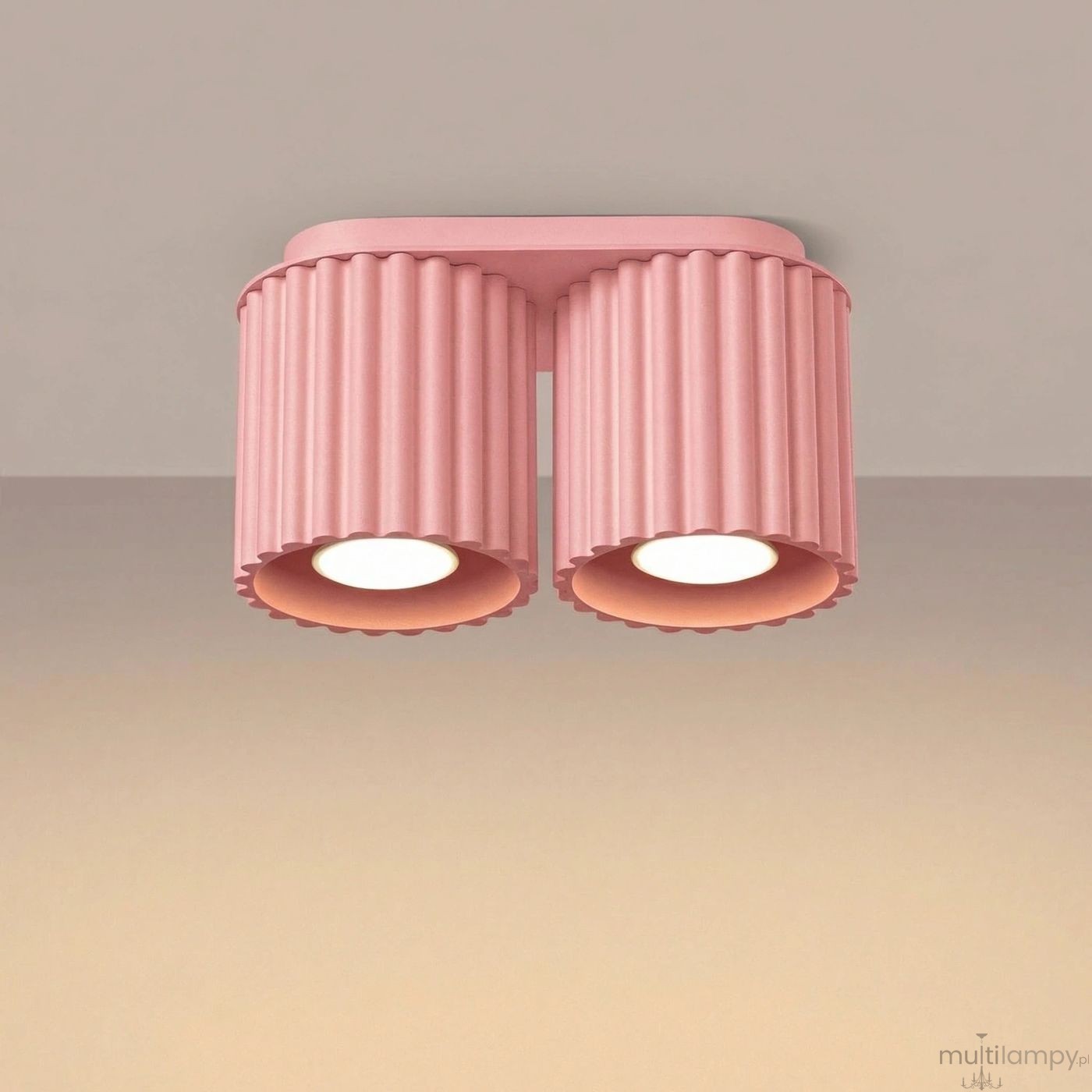 Aura lampa sufitowa 2xGU10 różowa SL.2404